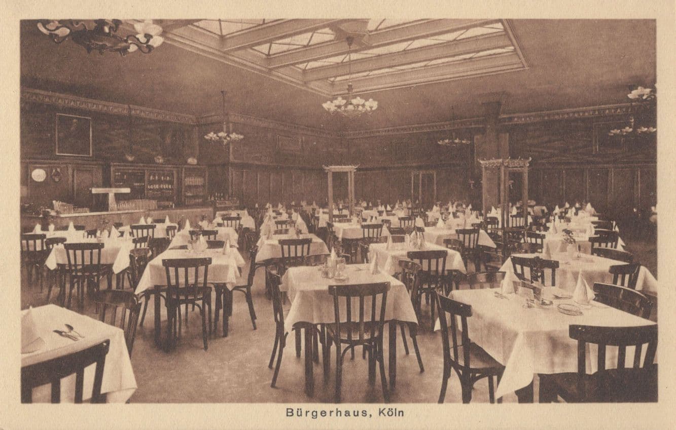 Burgerhaus Koln Restaurant German Old Postcard