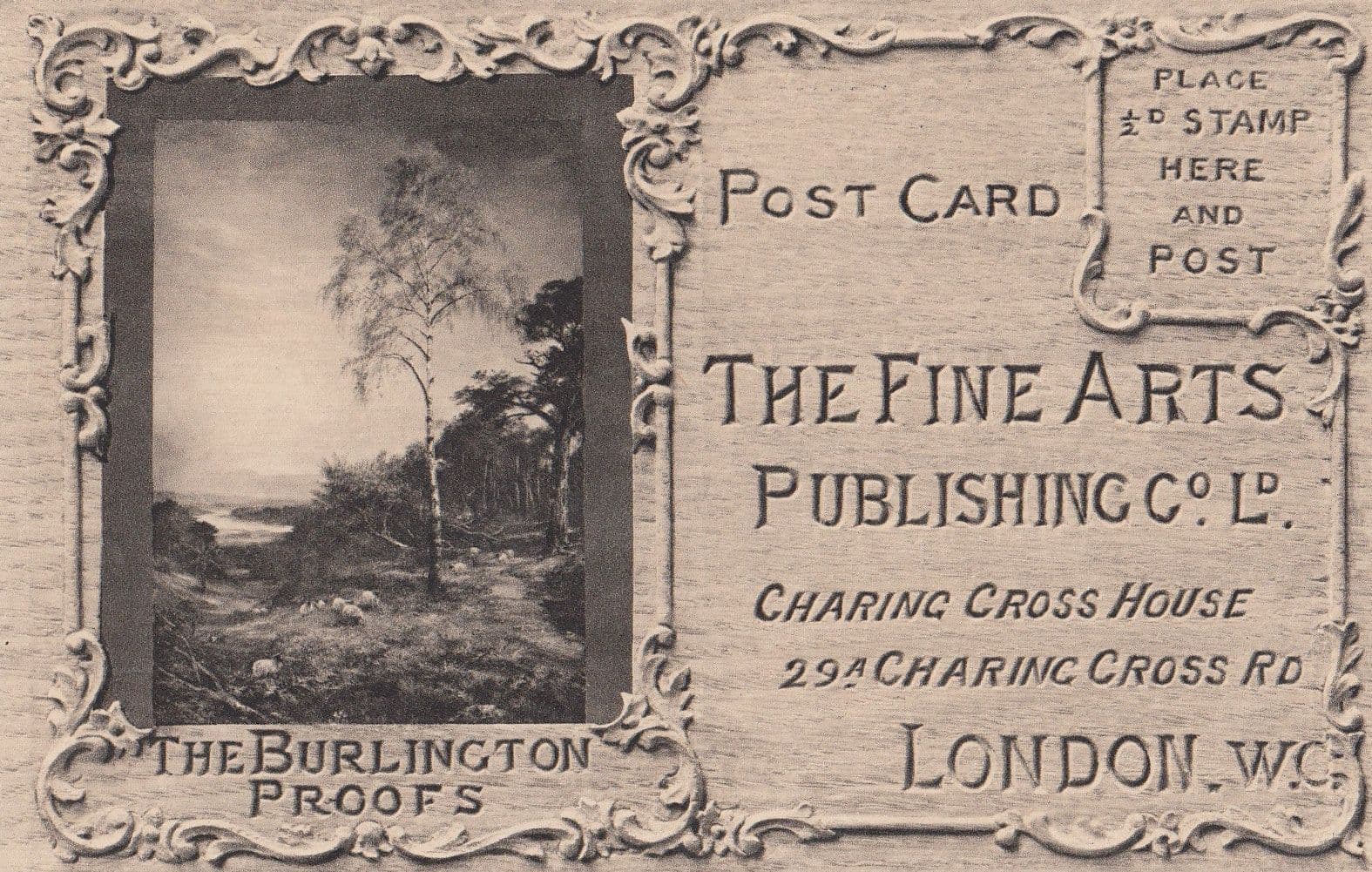 Burlington Proofs London Artist Advertising Postcard