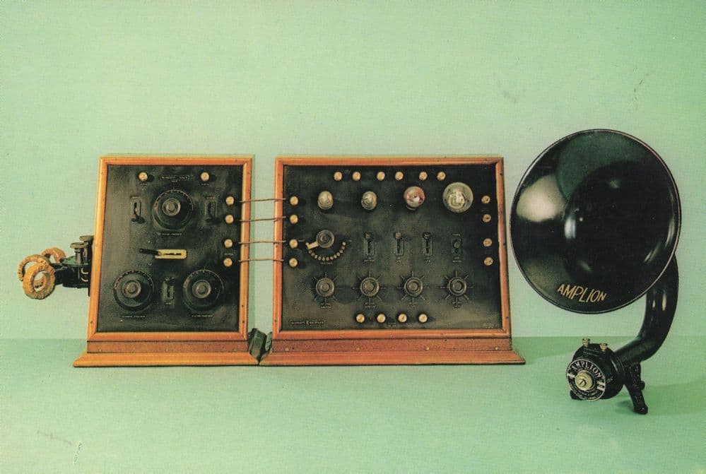 Burndept Mark IV Tuner & Ultra Receiver Amplion Speaker Radio Postcard