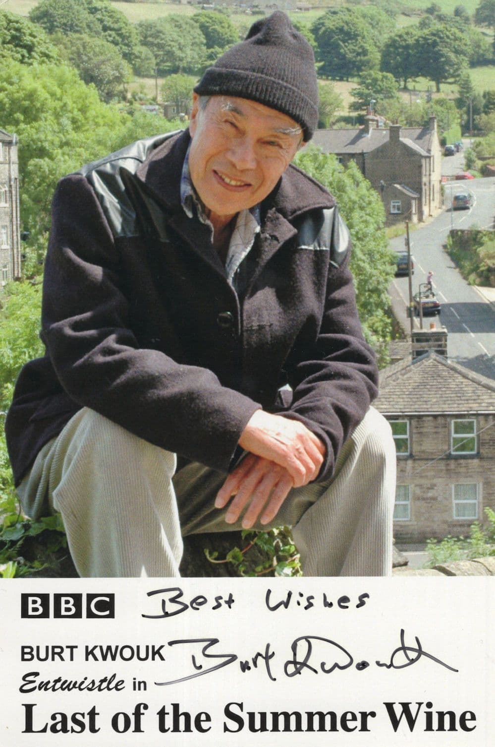 Burt Kwouk Last Of The Summer Wine RARE Hand Signed Cast Card Photo