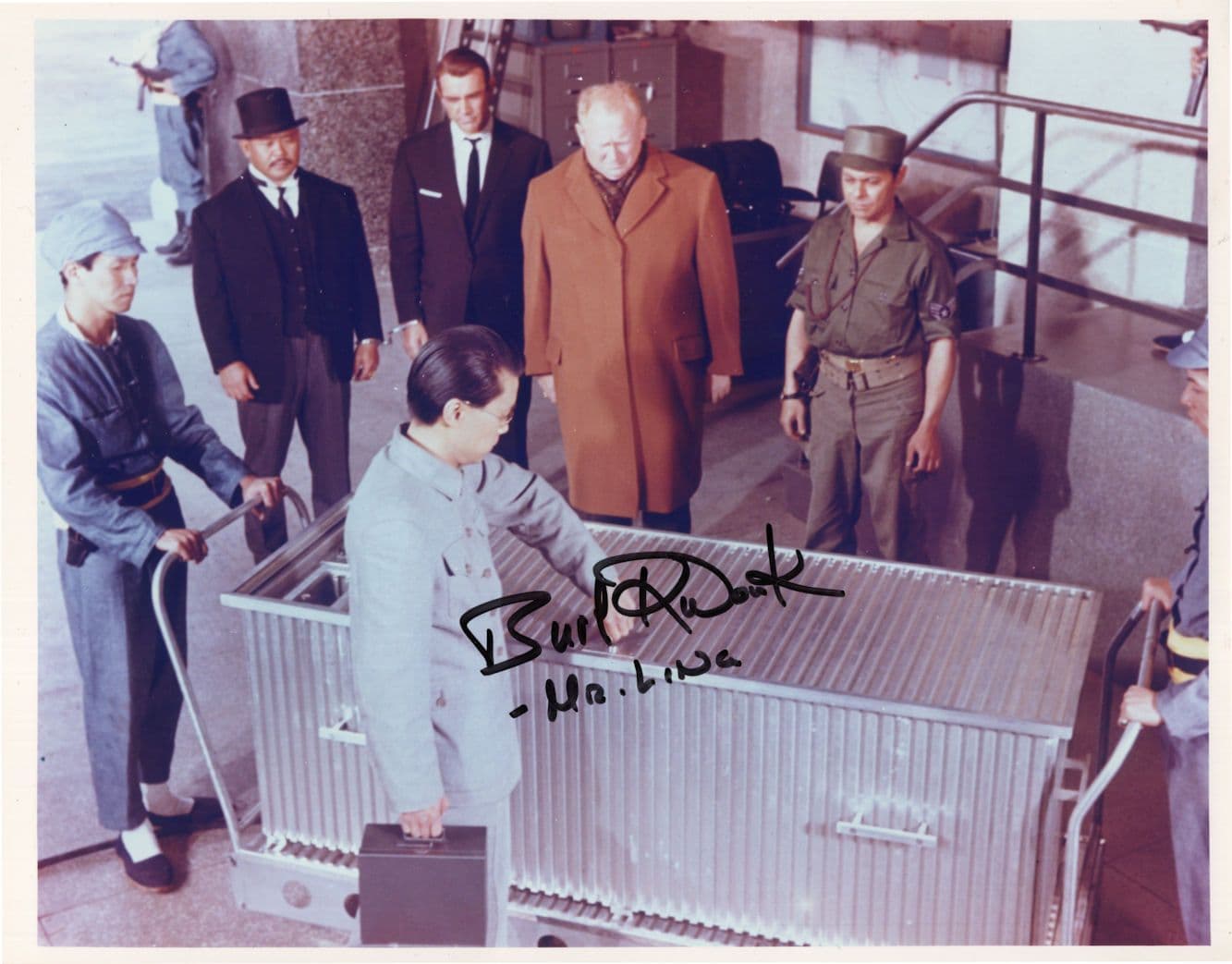 Burt Kwouk Mr Ling in Goldfinger James Bond 10x8 Hand Signed Photo