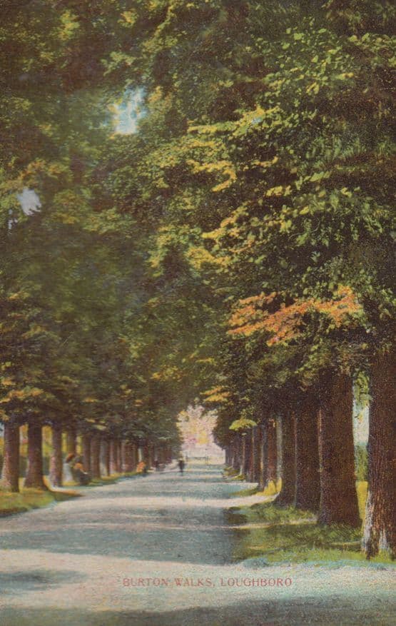 Burton Walks Loughboro 1920 Local Postmark Postcard