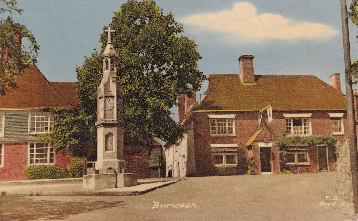 Burwash Bell Inn in 1950s Pub Friths Sussex Postcard