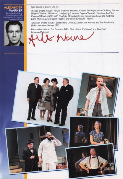Buster Skeggs Lydea Perkins Alexander Warner Hand Signed Theatre Page Photo