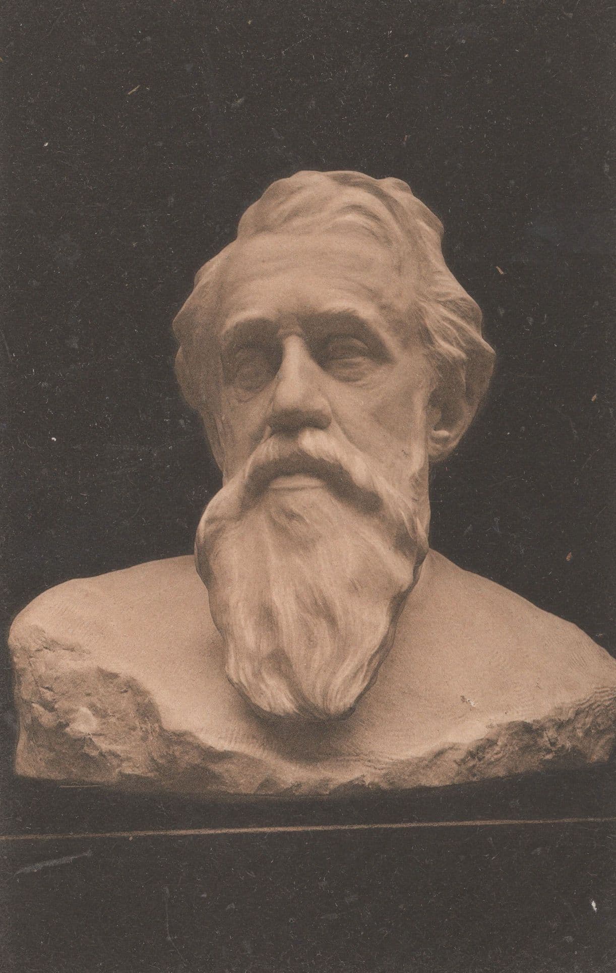 C Meunier Rousseau Portrait Sculpture Belgium Museum Old Postcard