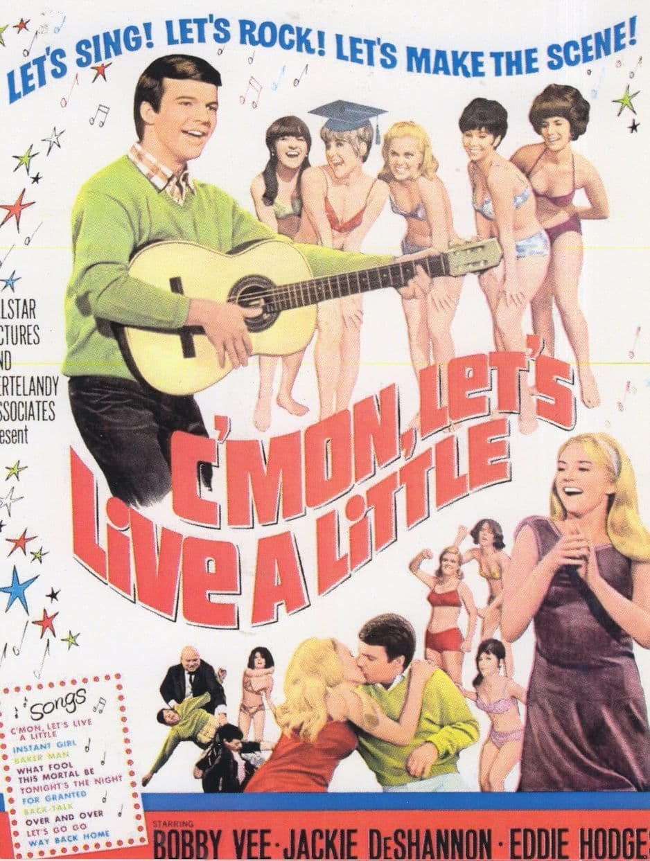 C'Mon Lets Live A Little Bobby Vee Film Poster Postcard