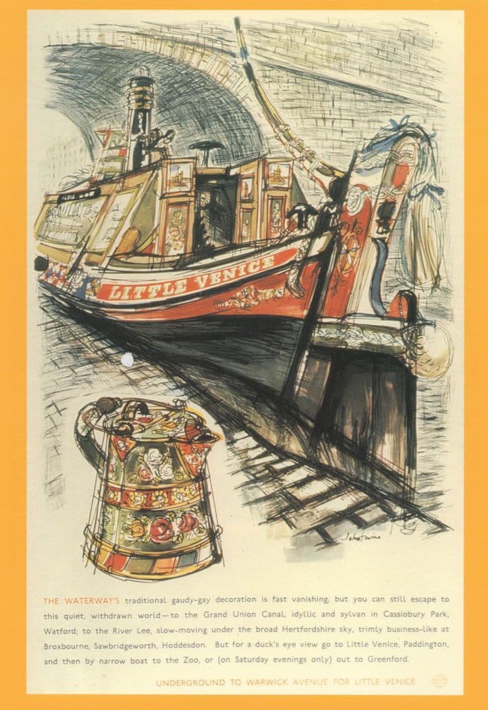 CA6 Canal Arts & Crafts British Waterways Canal Advertising Postcard