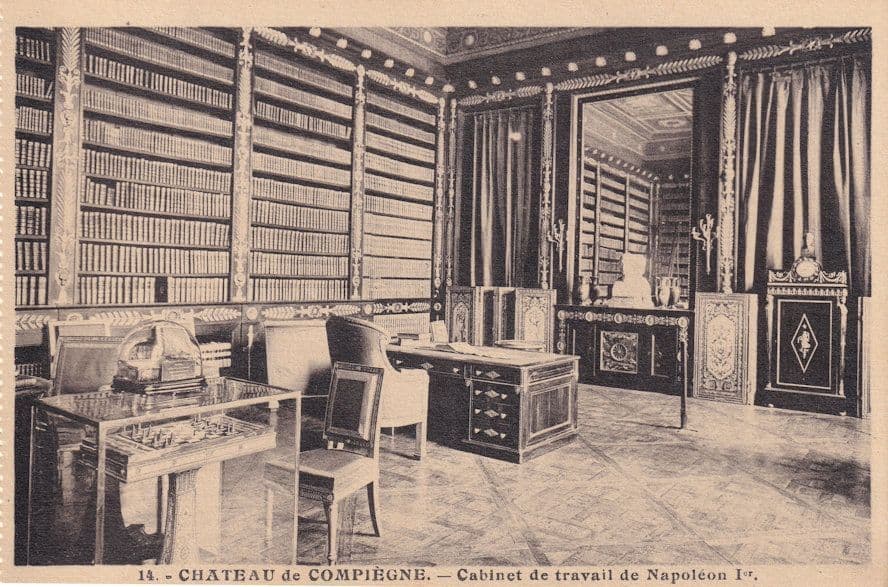 Cabinet De Travail Napoleon 1 Chateau De Compiegne Antique French Postcard