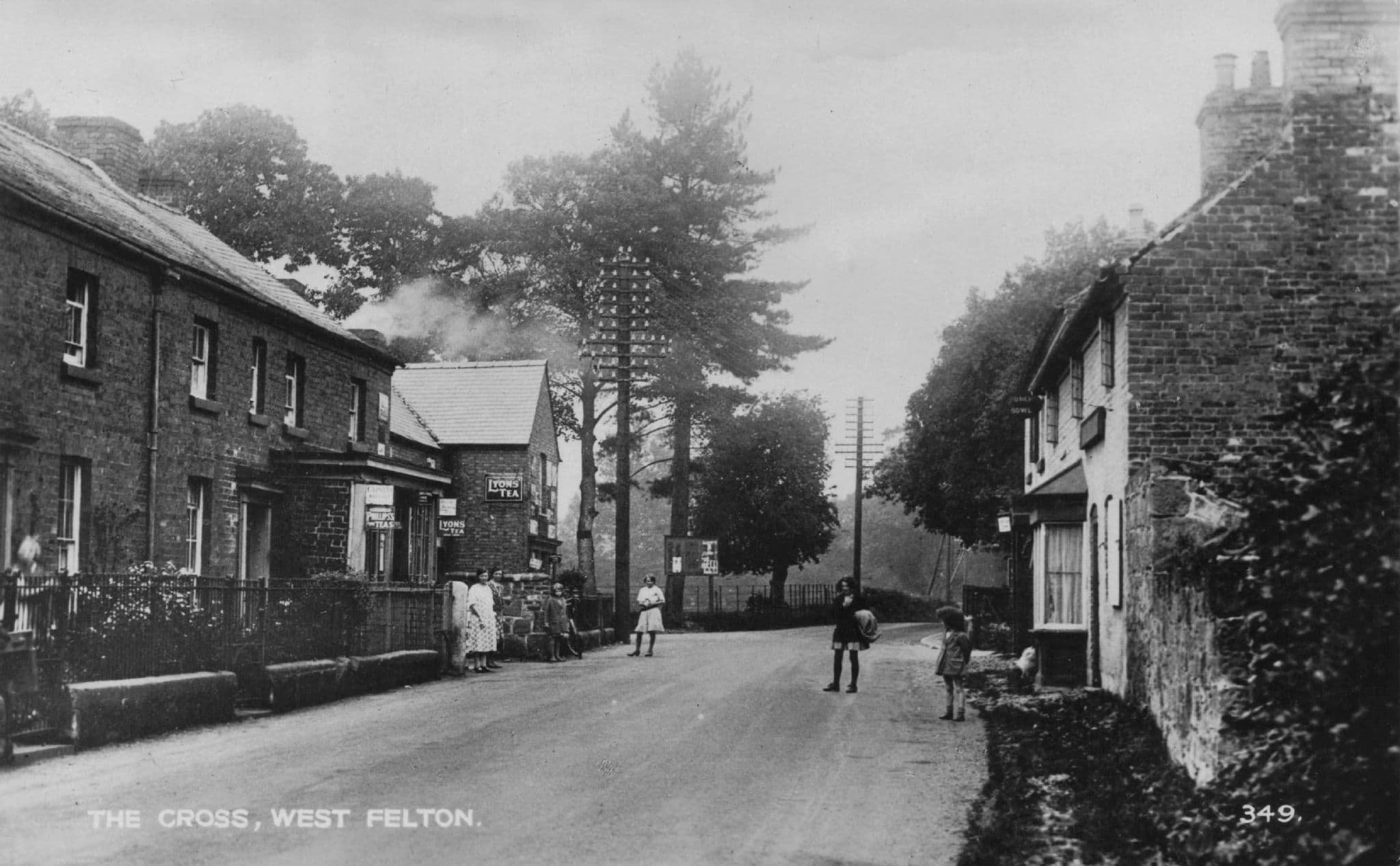 Cafe The Cross West Felton Oswestry Shropshire Old Real Photo Postcard
