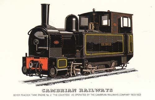 Cambrian Railways Buyer Peacock Countess Train Postcard