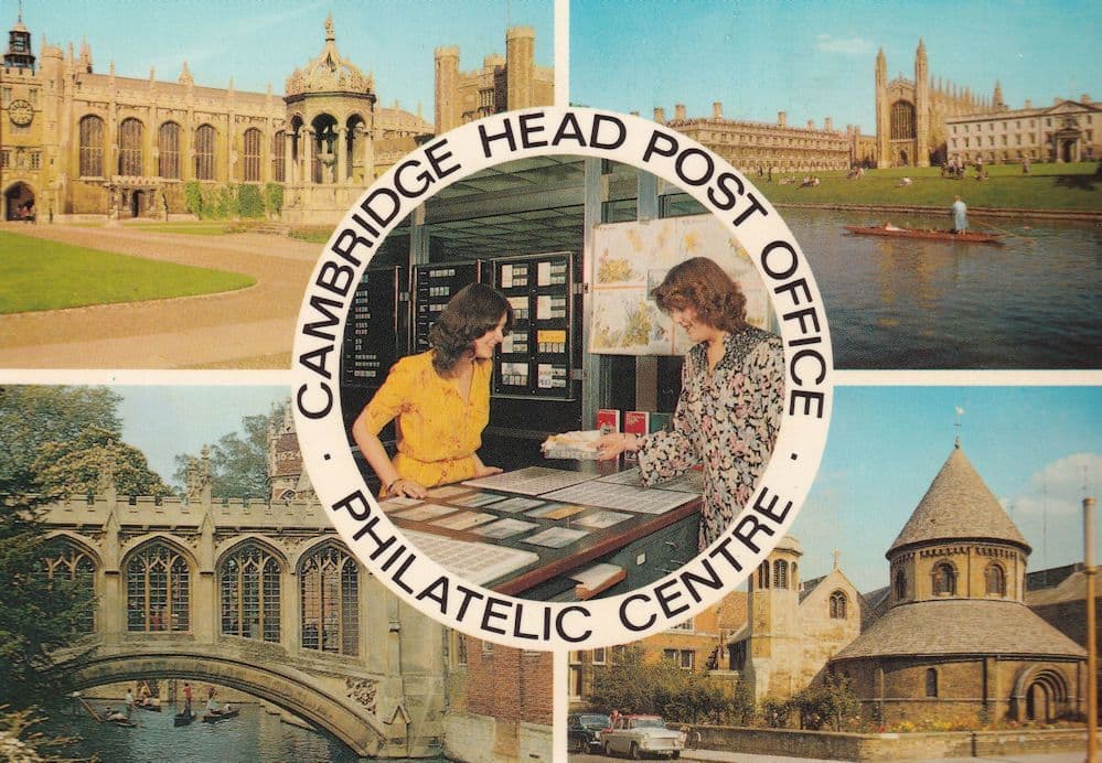 Cambridge Philatelic Centre Stamp Royal Mail 1980s Postcard