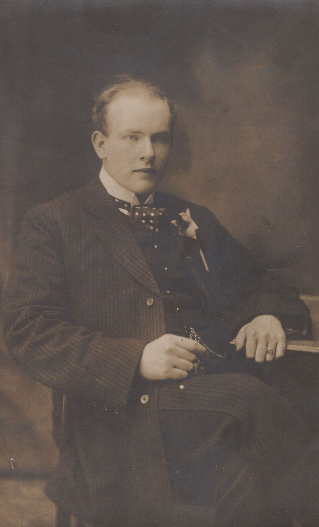 Cambridge Street Preston Lancashire Man Old Hand Signed Portrait Postcard