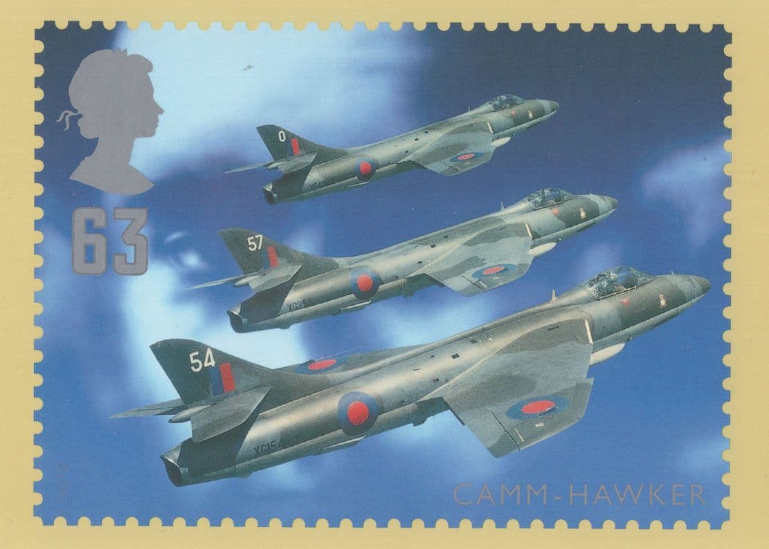 Camm Hawker Aircraft Military RMPQ Stamp Rare Postcard