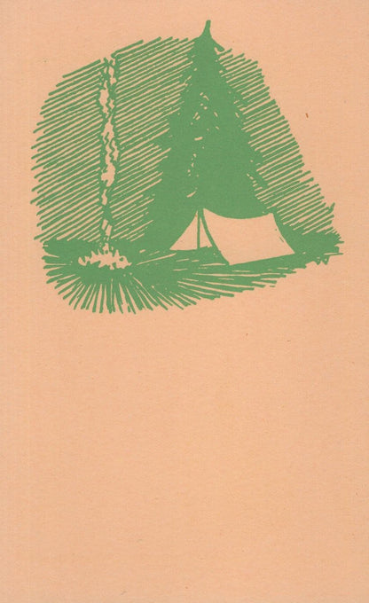 Camp Fire Giant Flame Tents Boy Scouts Girl Guides Old Greetings Postcard