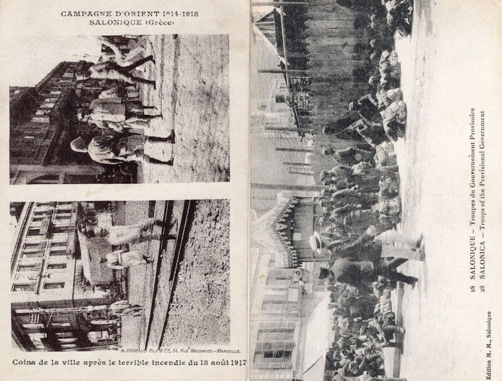 Campagne D'Orient Greek Salonique Saloniki Army War 2x Old Postcard s