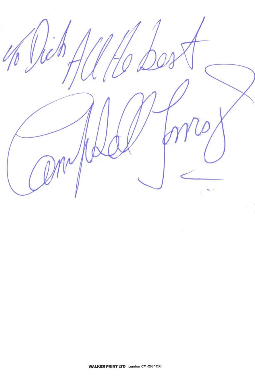 Campbell Morrison Eldorado BBC TV Hand Signed Cast Card Photo