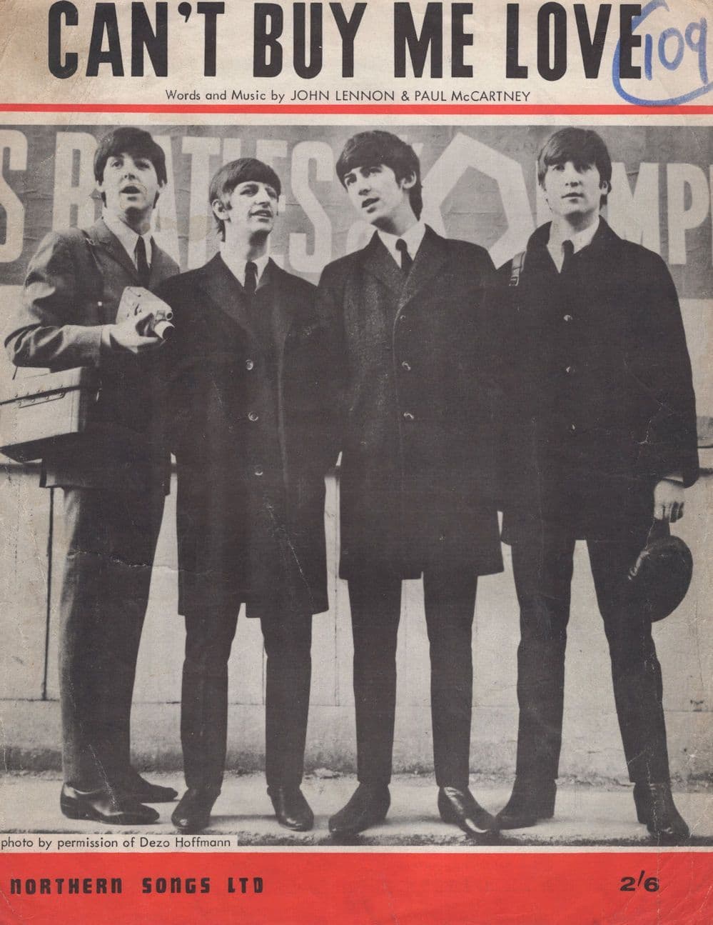 Can't Buy Me Love The Beatles Original UK Sheet Music