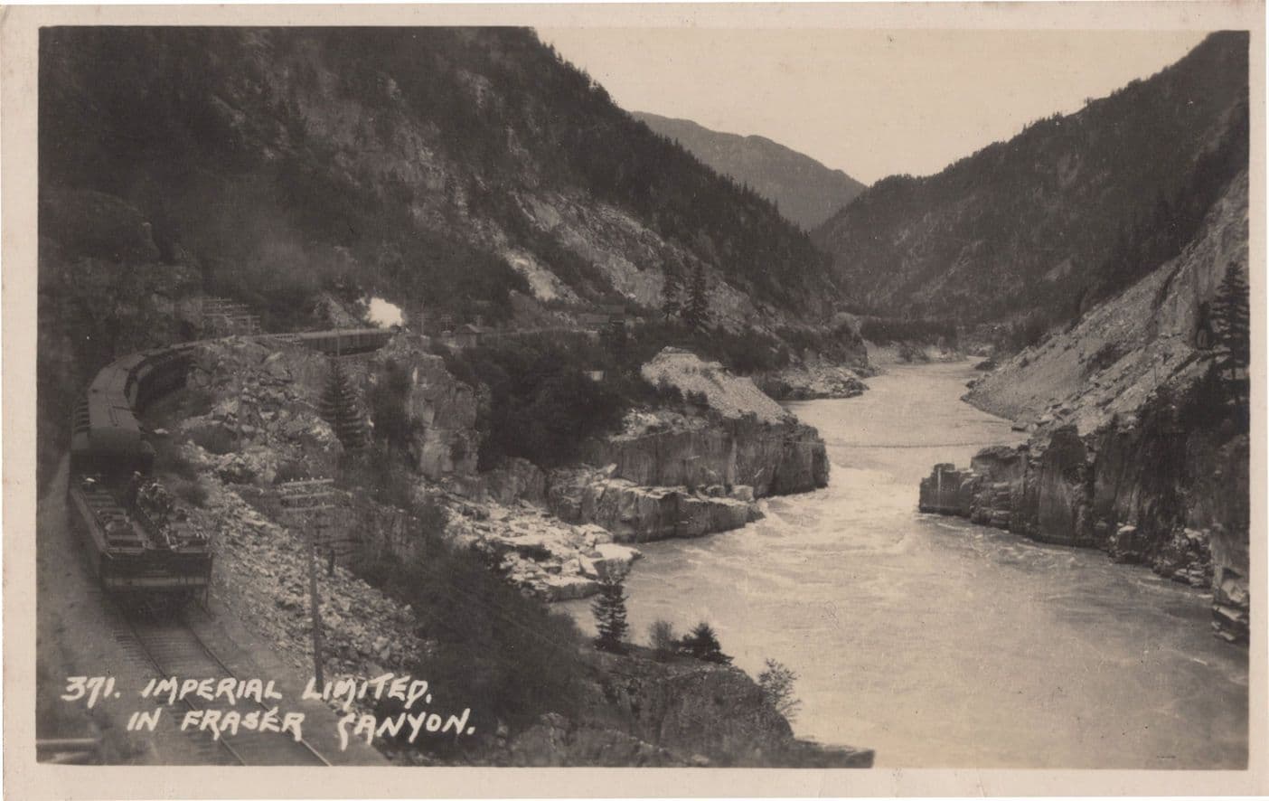 Canadian Pacific Railway Fraser Canyon Imperial Train Postcard