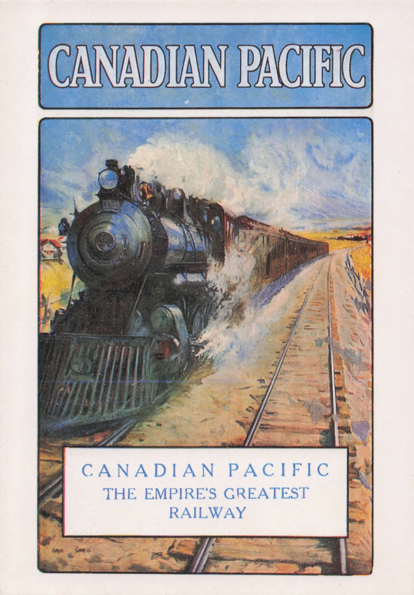 Canadian Pacific The Empire's Greatest Railway Poster Advertising Postcard