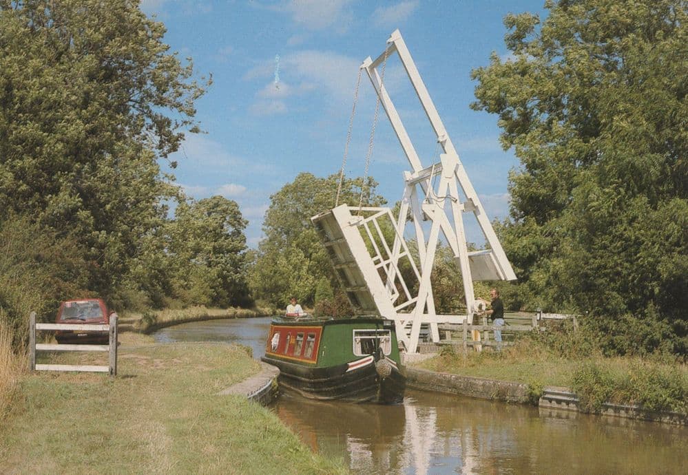 Canal Lift Bridge Whitchurch Llangollen Canal Postcard