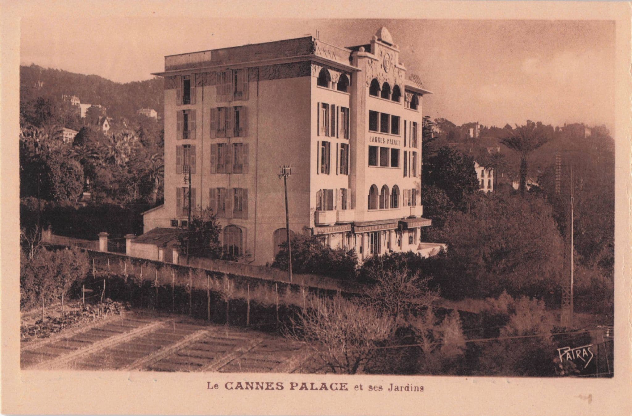 Cannes Palace Antique French Folding Hotel & Menu Postcard Book