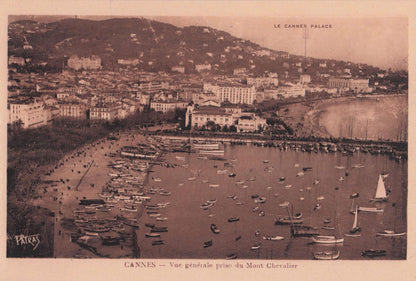 Cannes Palace Antique French Folding Hotel & Menu Postcard Book