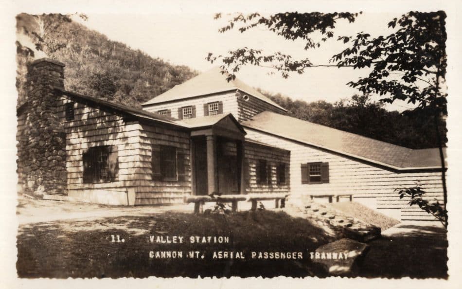 Cannon Mt Aerial Tramway Valley Station New Hampshire USA RPC Postcard