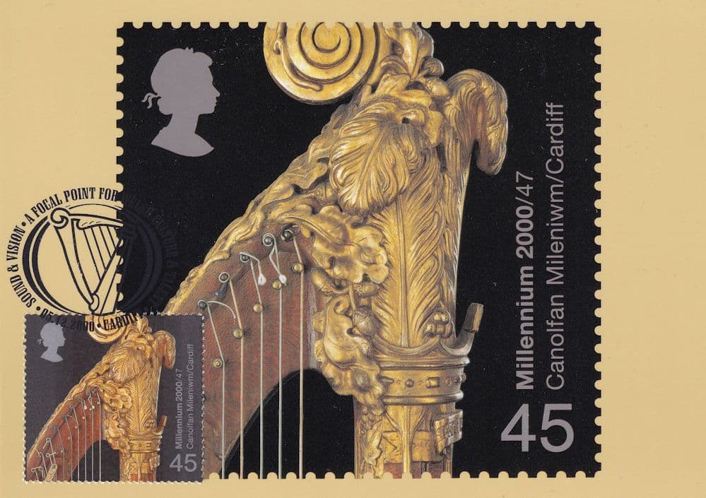Canolfan Mileniwm Cardiff Welsh First Day Cover Postcard