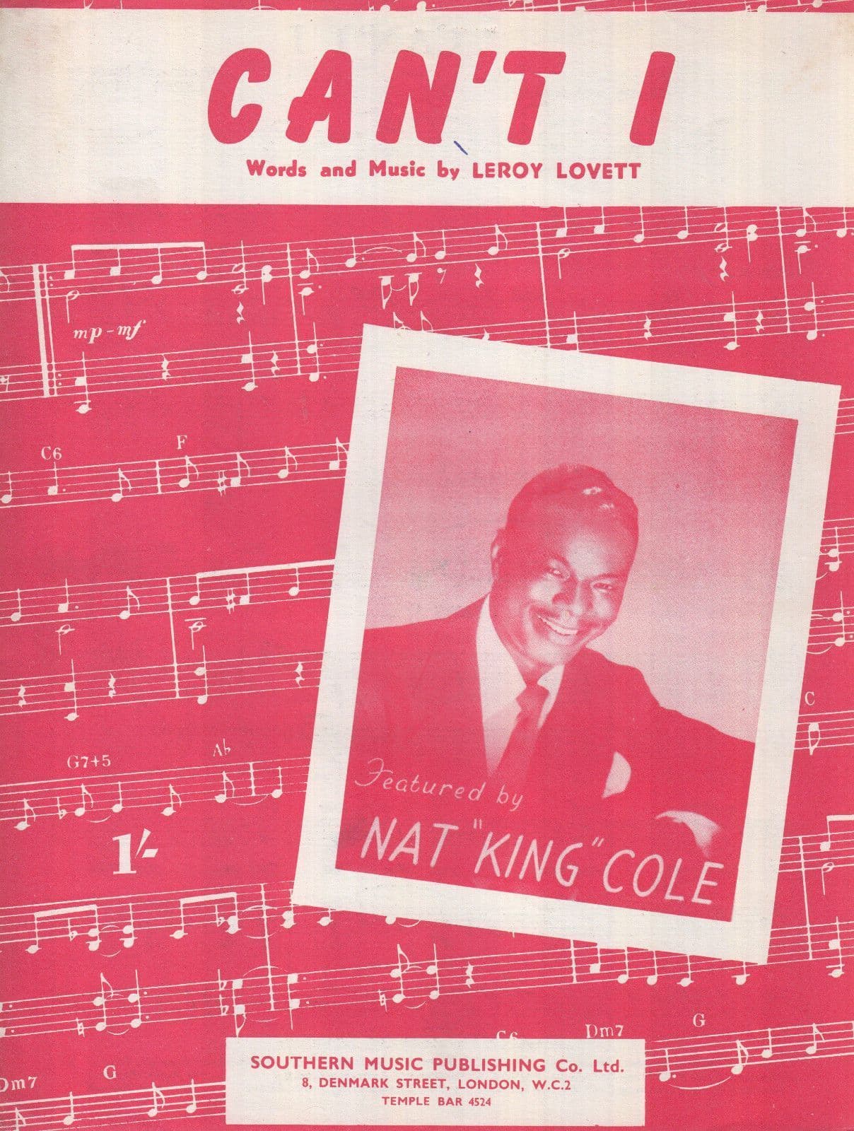 Cant I Nat King Cole 1950s Sheet Music