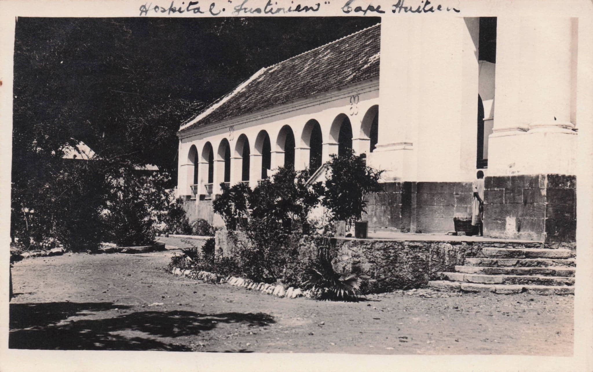 Cape Haitien Justinien Hospital Haiti Old Rare Real Photo Postcard