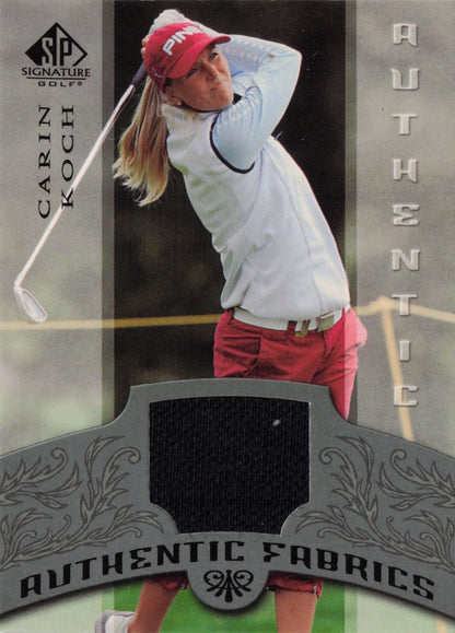 Carin Koch Authentic Fabrics 2005 SP Golf Upper Deck Worn Shirt Card