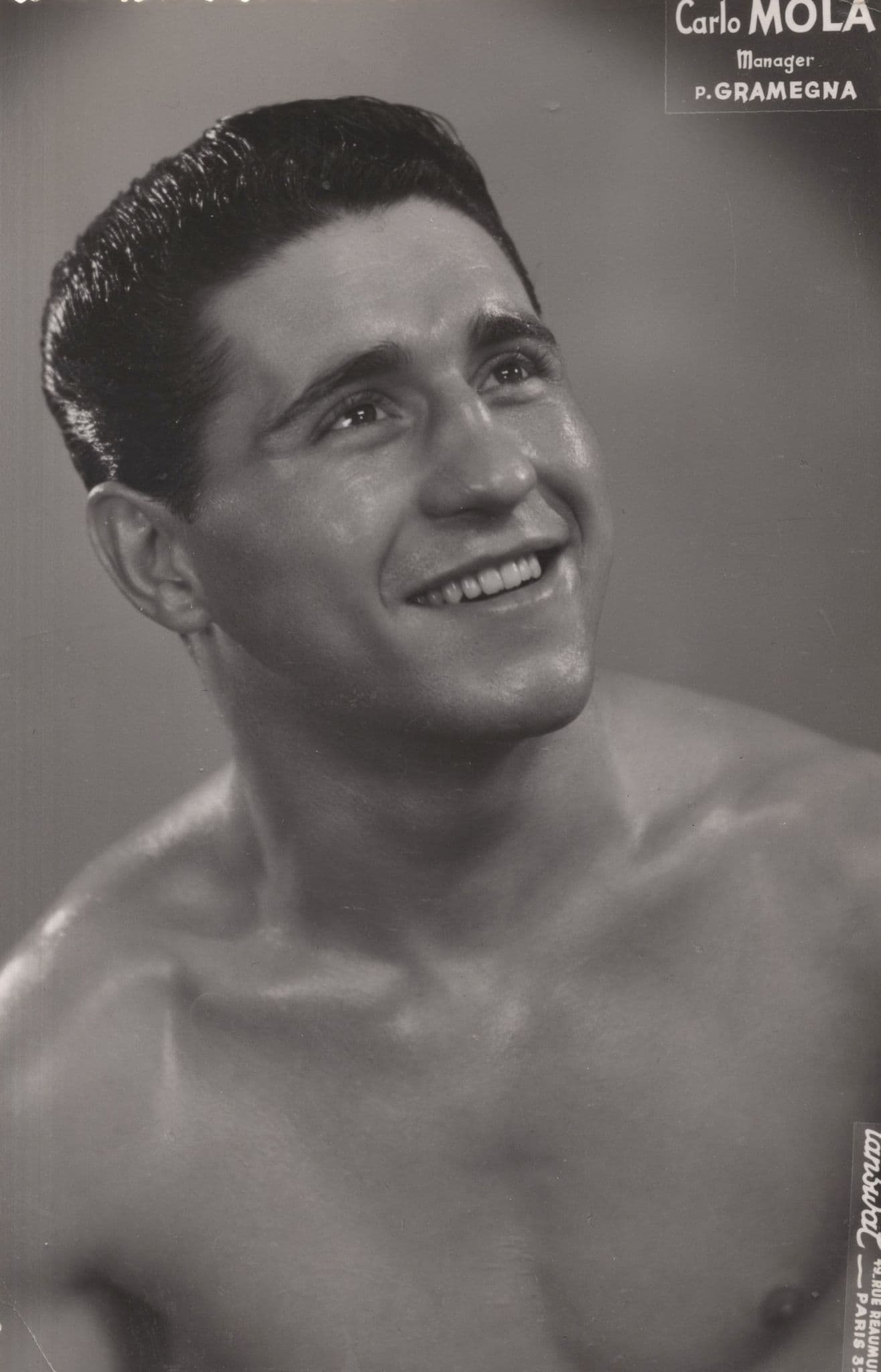Carlo Mola Old Italian Boxing Champion Management PB Postcard