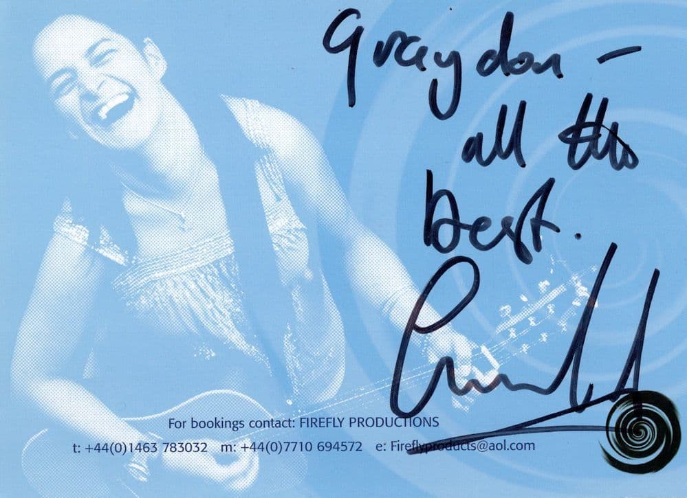 Carol Laula  Scottish Pop Singer Hand Signed Photo