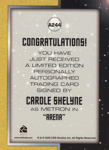 Carole Shelyne Star Trek Original Series Autograph A244 Card
