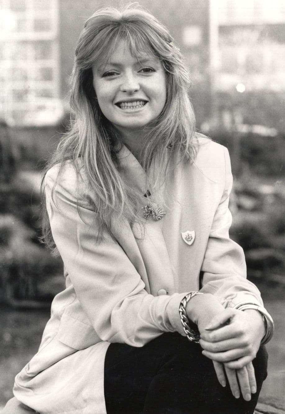 Caron Keating Blue Peter Vintage 1987 Large TV Press Photo