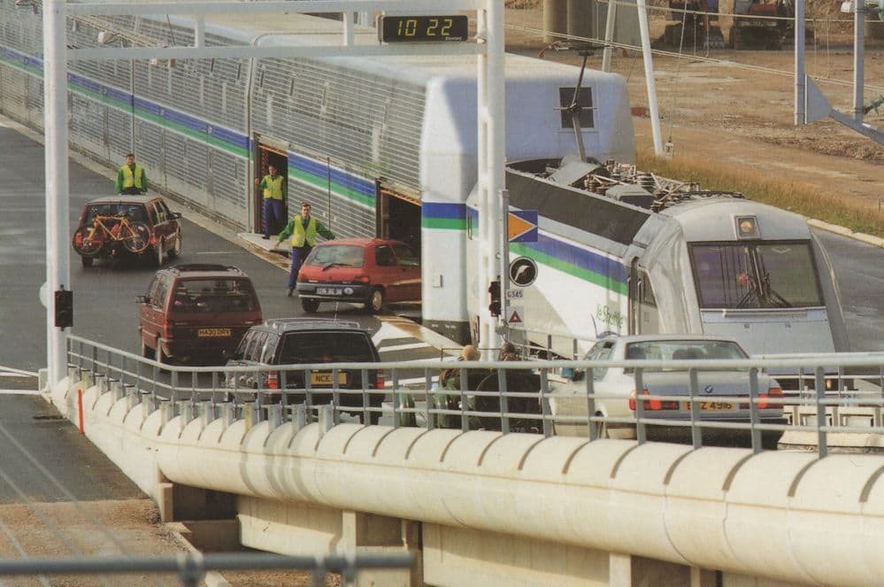Cars Loading Calais Terminal Eurotunnel Le Shuttle Postcard