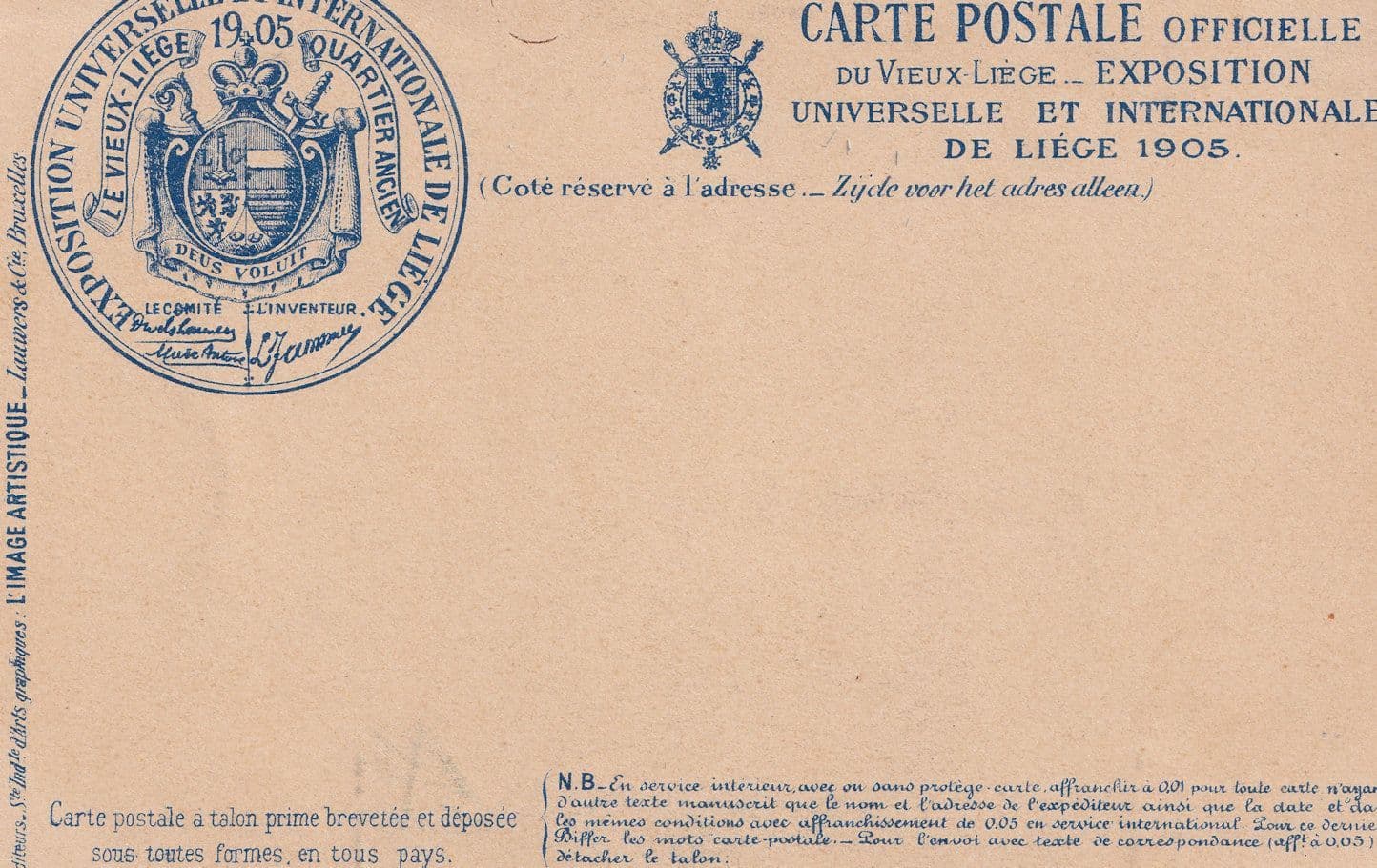 Carte Postale Officielle Exposition 1905 French Award Painting Postcard
