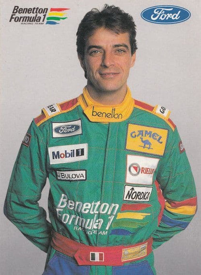 Cartolina Formula 1 Alessandro Nannini Benetton Ford F1 Signed Postcard