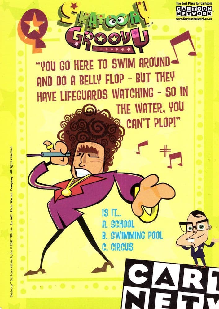 Cartoon Network Satellite TV 1990s Pop Singer Advertising Postcard