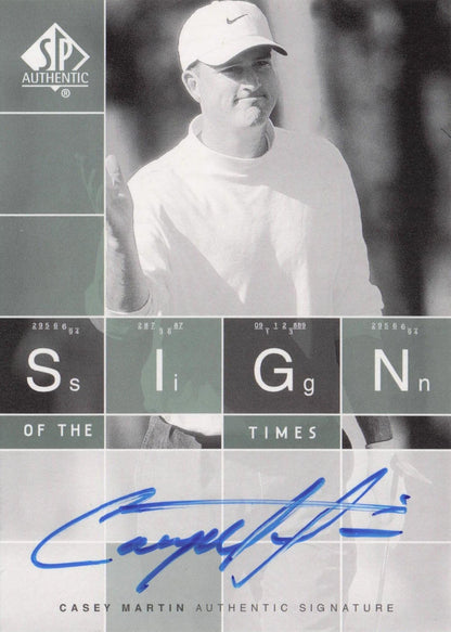 Casey Martin Sign Of The Times Hand Signed 2002 SP Golf Autograph Card