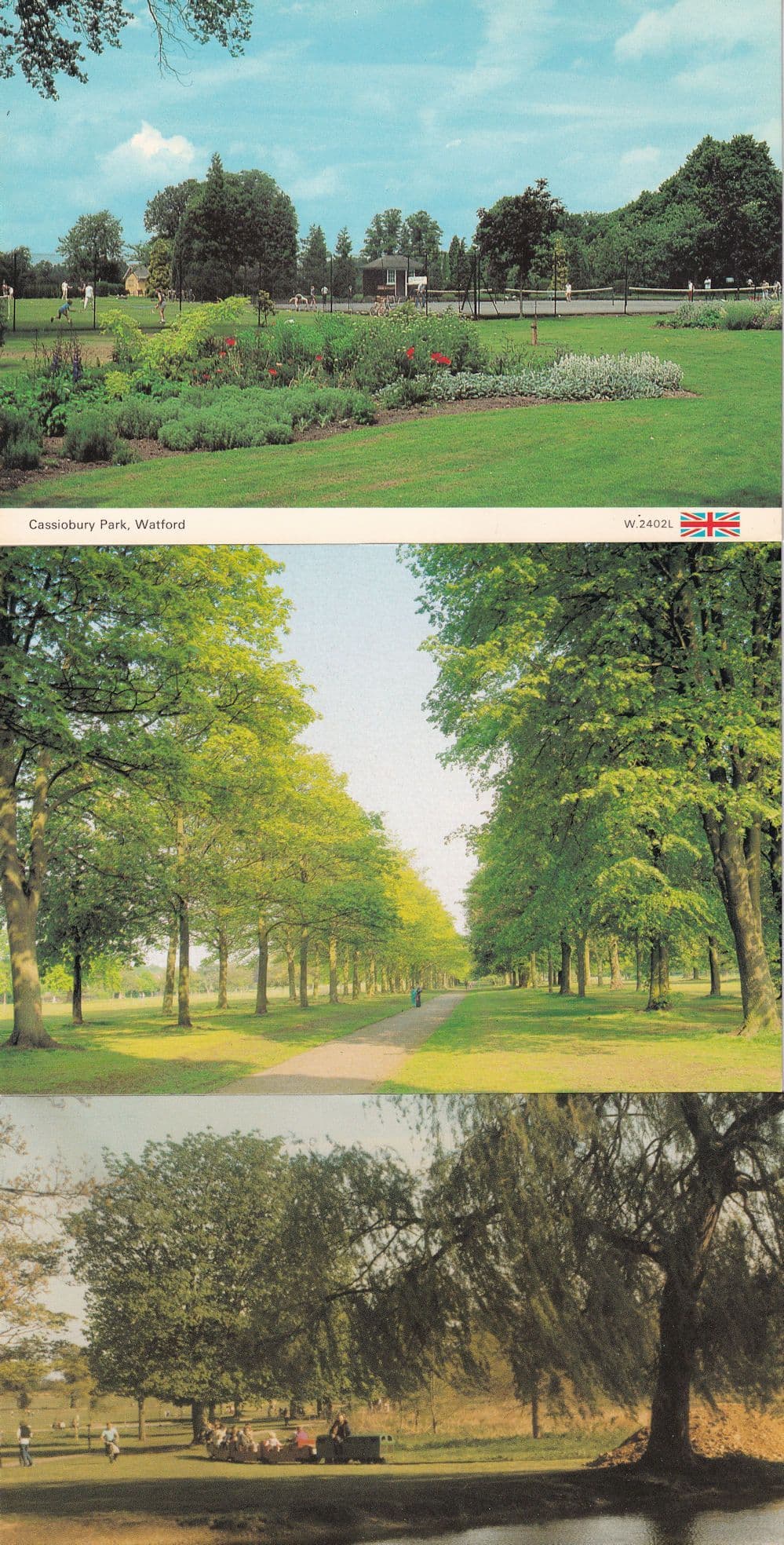Cassiobury Park Watford 3x 1980s Postcard s