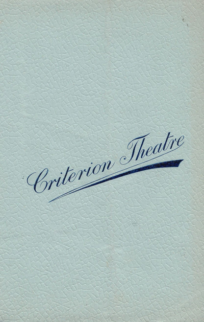 Caste Marie Tempest Criterion London Theatre Programme