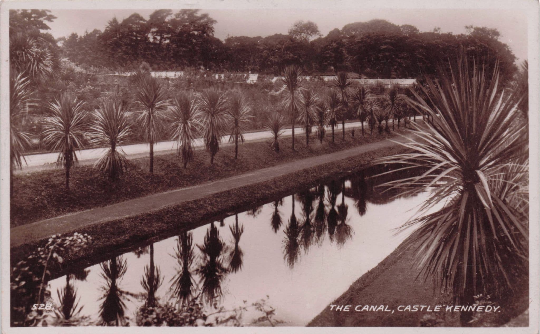 Castle Kennedy Canal Scottish Stunning Reflections Old RPC Postcard
