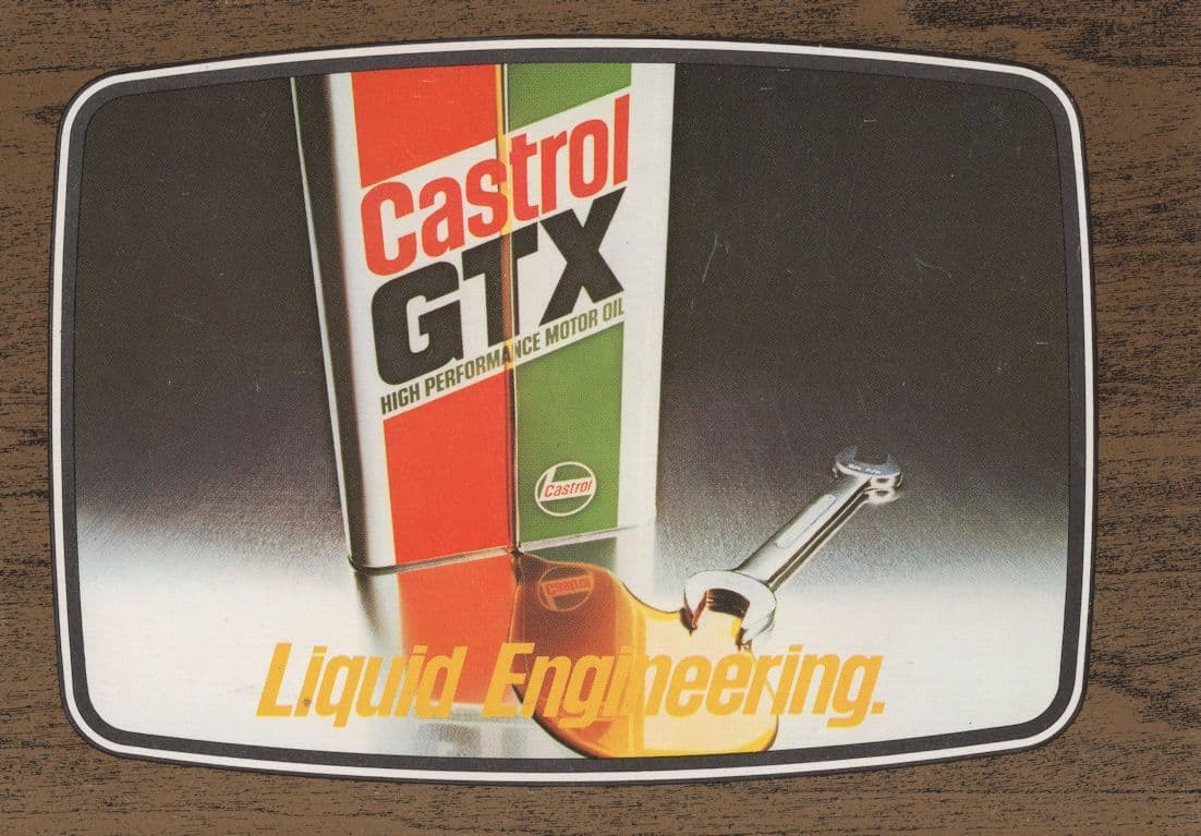 Castrol GTX Petrol Engine Oil Car Service Advertising Postcard