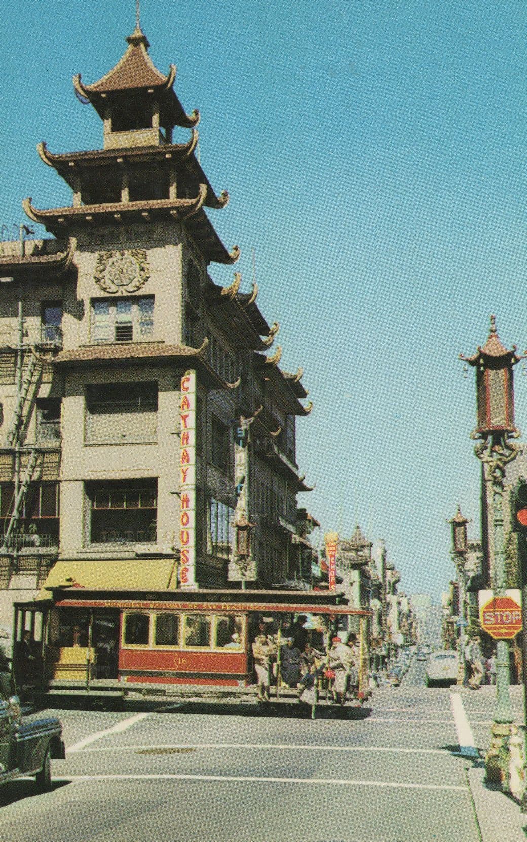 Cathay House Restaurant Chinatown San Fransisco USA Postcard