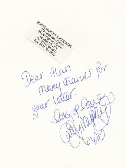 Cathy Murphy Family Affairs Large Hand Signed Photo Letter