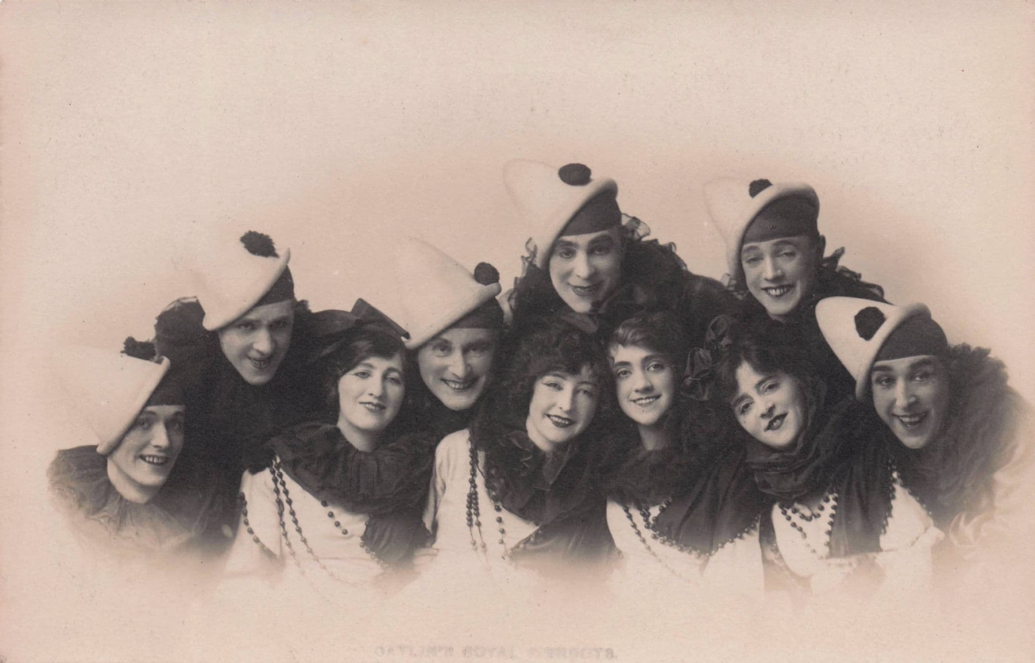 Catlin's Royal Pierrots Leeds WW1 Concert Yorkshire Entertainrs Postcard