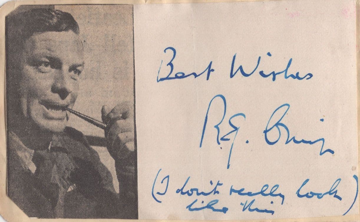 Cavan O'Connor Old Irish Singer Hand Signed Autograph Page