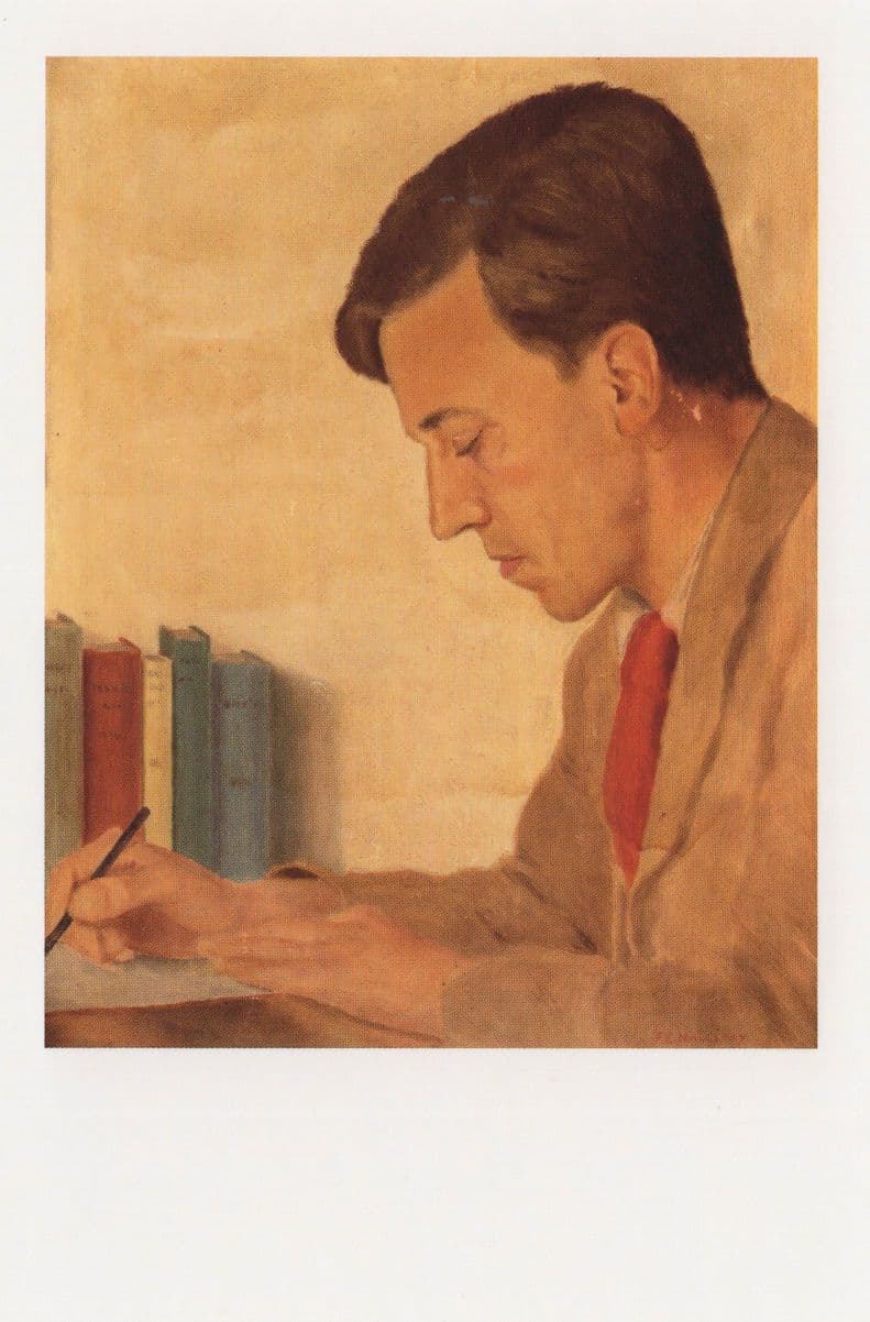 Cecil Day Lewis Irish Poet National Portrait Gallery Painting Postcard