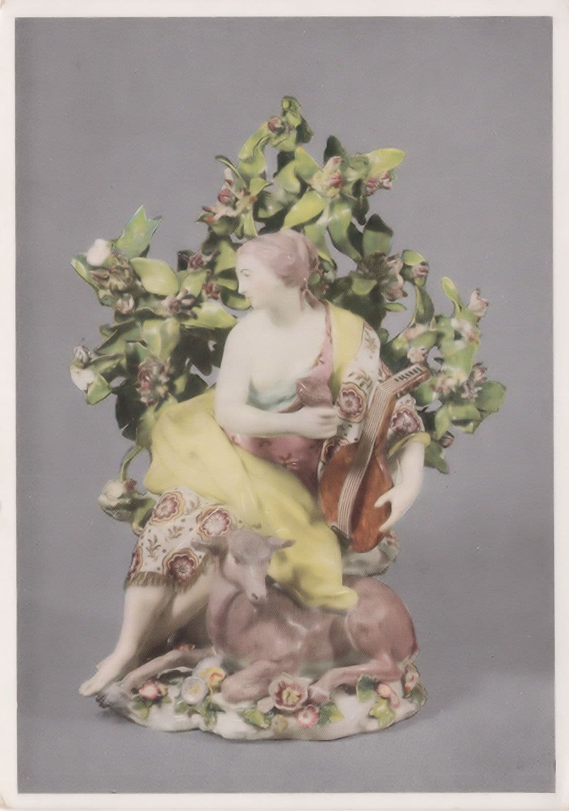 Cecil Higgins Chelsea Figure Of Hearing Statue Postcard